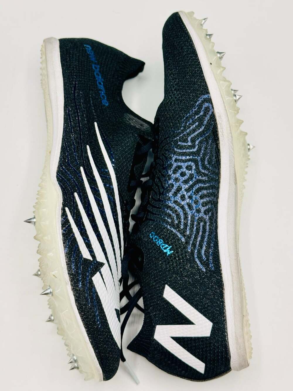 New Balance MMD800X7 Track Spikes Size 9 Black Running Shoes used 1X